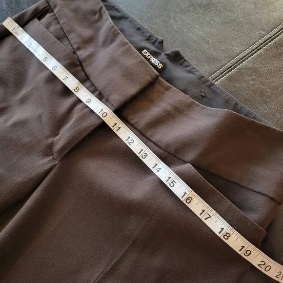 Express Brown Wide Leg Pants 10R - Picture 7 of 9